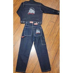 Vintage Fat Albert Fubu Platinum Denim Jacket and Jeans 90s M 30 Mens